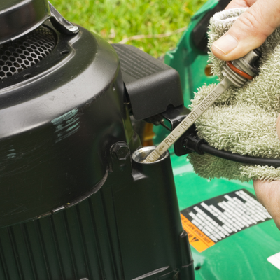 lawn mower oil check